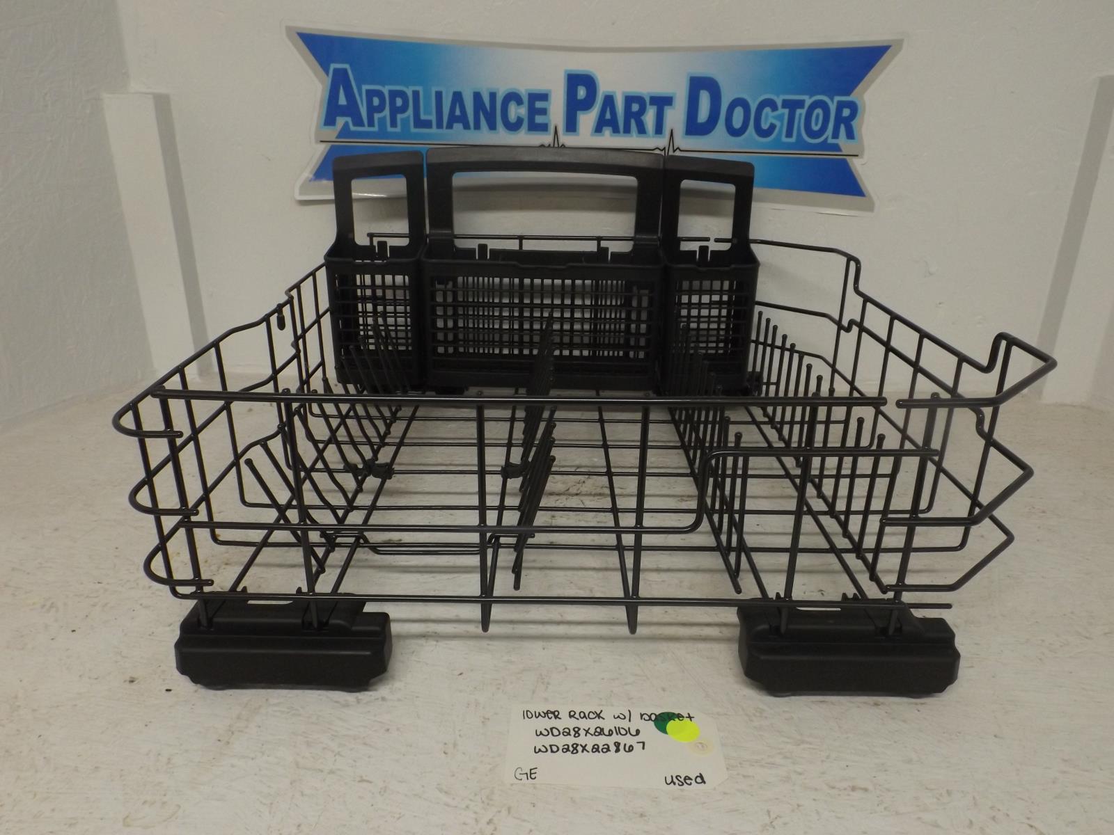 GE Dishwasher WD28X26106 WD28X22867 Lower Dish Rack Used GE Dishwasher WD28X26106 WD28X22867 Lower Dish Rack Used